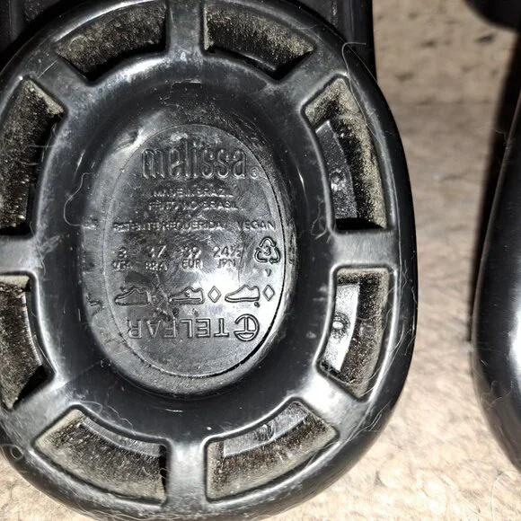 MELISSA x TELFAR Jelly Slide-Black-Size 39/8 US-Near Mint